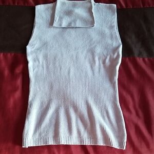 Jax Light Blue Sleeveless Turtleneck Sweater